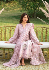WINTER_3PC DHANAK EMBROIDERED SHIRT WITH DHANAK EMBROIDERED SHAWL AND TROUSER-5255