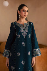 WINTER-2PIECE DHANAK EMBROIDERED SHIRT WITH DHANAK EMB TROUSER-15055