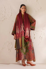 WINTER-3PC KHADDAR PRINTED SHIRT WITH KHADDAR PRINTED DUPATTA AND PRINTED TROUSER-2662