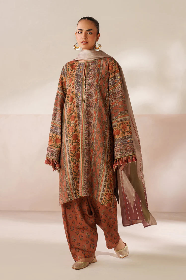 WINTER-3PC VISCOSE PRINTED SHIRT WITH VISCOSE PRINTED DUPATTA AND TROUSER-2635