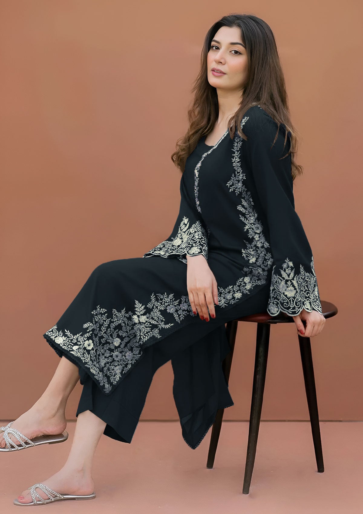 SUMMER-2PC LAWN EMBROIDERED SHIRT WITH TROUSER-1144