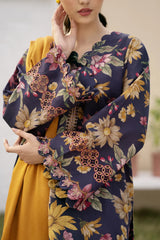 WINTER-3PC KHADDAR PRINTED SHIRT WITH KHADDAR PRINT DUPATTA AND PRINT TROUSER-2630