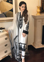 WINTER-3PC DHANAK EMBROIDERED WITH ORGANZA EMBROIDERED DUPPATTA -3137