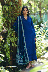 SUMMER-3PC LAWN EMBROIDERED SHIRT WITH KHAADI NET EMBROIDERED DUPATTA AND TROUSER-4815