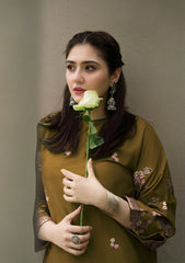 WINTER-2PIECE DHANAK EMBROIDERED SHIRT WITH DHANAK EMB TROUSER-15121