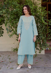 SUMMER-2PC LAWN EMBROIDERED SHIRT WITH TROUSER-298