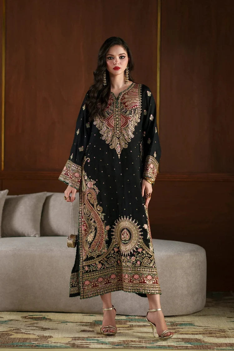 WINTER-2PC SILK EMBROIDERED SHIRT AND SILK EMBROIDERED SLEEVES-15129