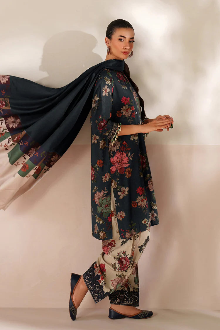 WINTER-3PC VISCOSE PRINTED SHIRT WITH VISCOSE PRINTED DUPATTA AND TROUSER-2638