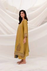 WINTER-3PC DHANAK EMBROIDERED SHIRT WITH MONARK PRINTED DUPATTA & TROUSER-1244