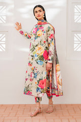 WINTER-3PC KARANDI PRINTED SHIRT WITH KARANDI PRINTED DUPATTA AND TROUSER-2578