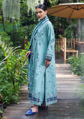 WINTER-3PC DHANAK EMBROIDERED SHIRT WITH WOOL PRINTED SHAWL AND TROUSER-5180