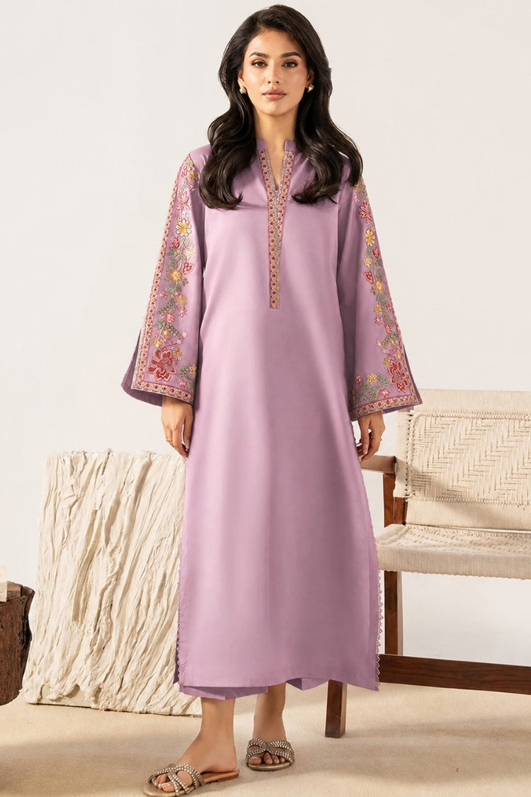WINTER-2PIECE DHANAK EMBROIDERED SHIRT WITH DHANAK EMB TROUSER-15076