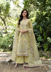 WINTER-3PC DHANAK EMBROIDERED SHIRT WITH WOOL PRINTED EMB SHAWL AND TROUSE-5085