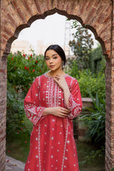 WINTER-2PC DHANAK EMBROIDERED SHIRT WITH EMBROIDERED TROUSER-15063