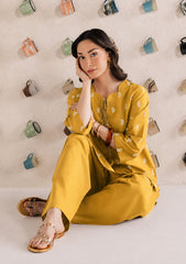 WINTER-2PIECE DHANAK EMBROIDERED SHIRT WITH DHANAK EMB TROUSER-15105