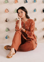 WINTER-2PIECE DHANAK EMBROIDERED SHIRT WITH DHANAK EMB TROUSER-15104