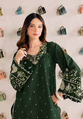 WINTER-2PIECE DHANAK EMBROIDERED SHIRT WITH DHANAK EMB TROUSER-15107