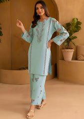 WINTER-2PIECE DHANAK EMBROIDERED SHIRT WITH DHANAK EMB TROUSER-15095