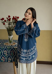 WINTER-2PIECE DHANAK EMBROIDERED SHIRT WITH DHANAK EMB TROUSER-15112