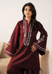 WINTER-2PIECE DHANAK EMBROIDERED SHIRT WITH DHANAK EMB TROUSER-15099