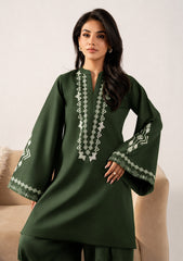 WINTER-2PIECE DHANAK EMBROIDERED SHIRT WITH DHANAK EMB TROUSER-15100