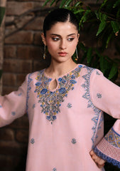 WINTER-2PIECE DHANAK EMBROIDERED SHIRT WITH DHANAK EMB TROUSER-15110