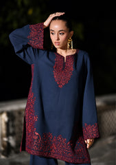 WINTER-2PIECE DHANAK EMBROIDERED SHIRT WITH DHANAK EMB TROUSER-15128