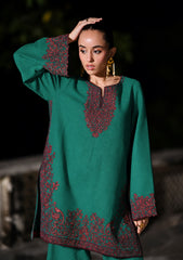 WINTER-2PIECE DHANAK EMBROIDERED SHIRT WITH DHANAK EMB TROUSER-15127