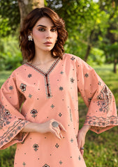 WINTER-2PIECE DHANAK EMBROIDERED SHIRT WITH DHANAK EMB TROUSER-15126