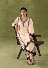 WINTER-2PIECE KARANDI EMBROIDERED SHIRT WITH KARANDI EMB TROUSER-WJ-15148