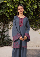 WINTER-2PIECE DHANAK EMBROIDERED SHIRT WITH DHANAK EMB TROUSER-15143
