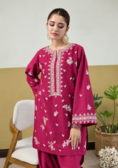 WINTER-2PIECE DHANAK EMBROIDERED SHIRT WITH DHANAK EMB TROUSER-15139