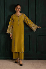 WINTER-2PC DHANAK EMBROIDERED SHIRT WITH DHANAK EMBROIDERED TROUSER-141