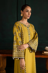WINTER-2PC DHANAK EMBROIDERED SHIRT WITH DHANAK EMBROIDERED TROUSER-141