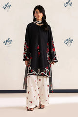 WINTER-3PC DHANAK EMBROIDERED SHIRT WITH WOOL PRINTED SHAWL AND TROUSER-5091