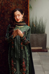 WINTER-3PC DHANAK EMBROIDERED SHIRT WITH DHANAK EMBROIDERED SHAWL AND TROUSER-4410