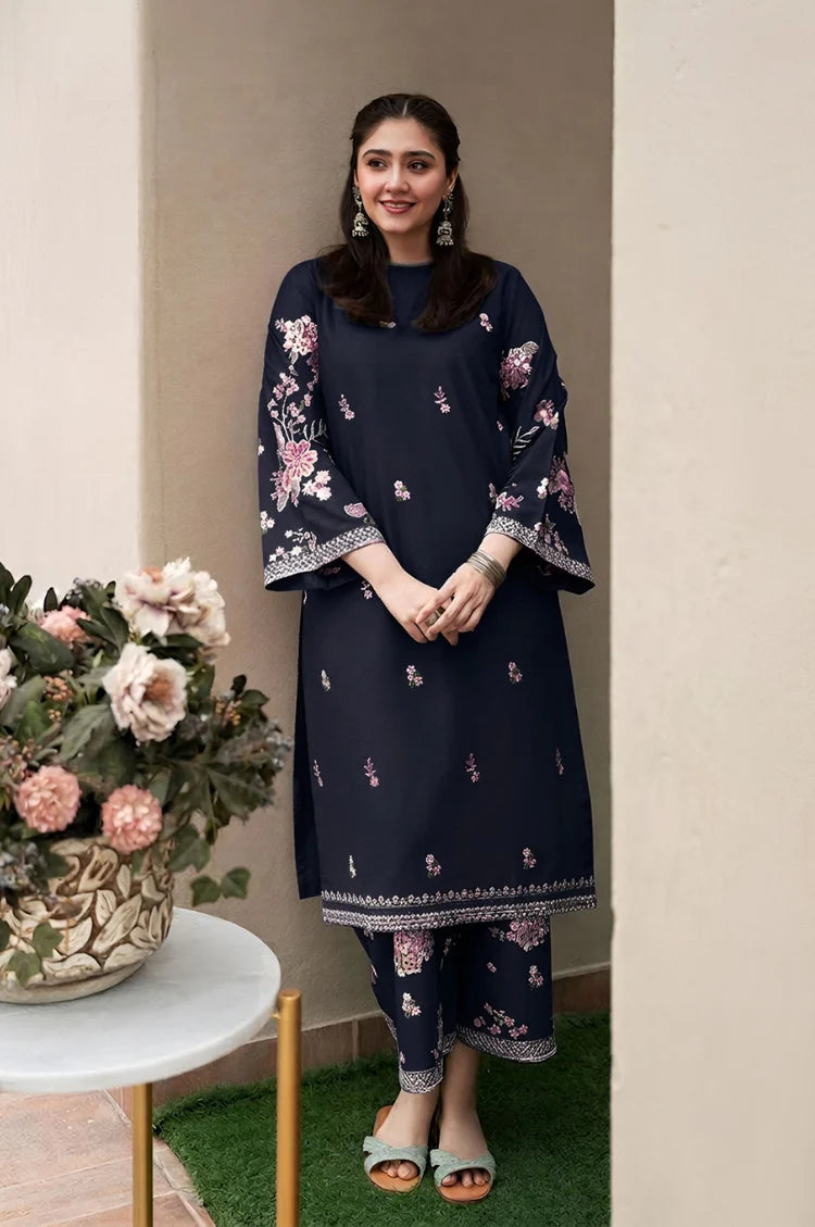URGE-2PC LAWN EMBROIDERED SHIRT WITH EMB TROUSER-82
