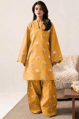 WINTER-2PIECE DHANAK EMBROIDERED SHIRT WITH DHANAK EMB TROUSER-15103