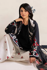 WINTER-3PC DHANAK EMBROIDERED SHIRT WITH WOOL PRINTED SHAWL AND TROUSER-5091