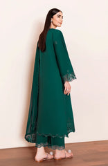 WINTER-3PC DHANAK EMBROIDERED SHIRT WITH SILK EMBROIDERED DUPATTA AND TROUSER-5196