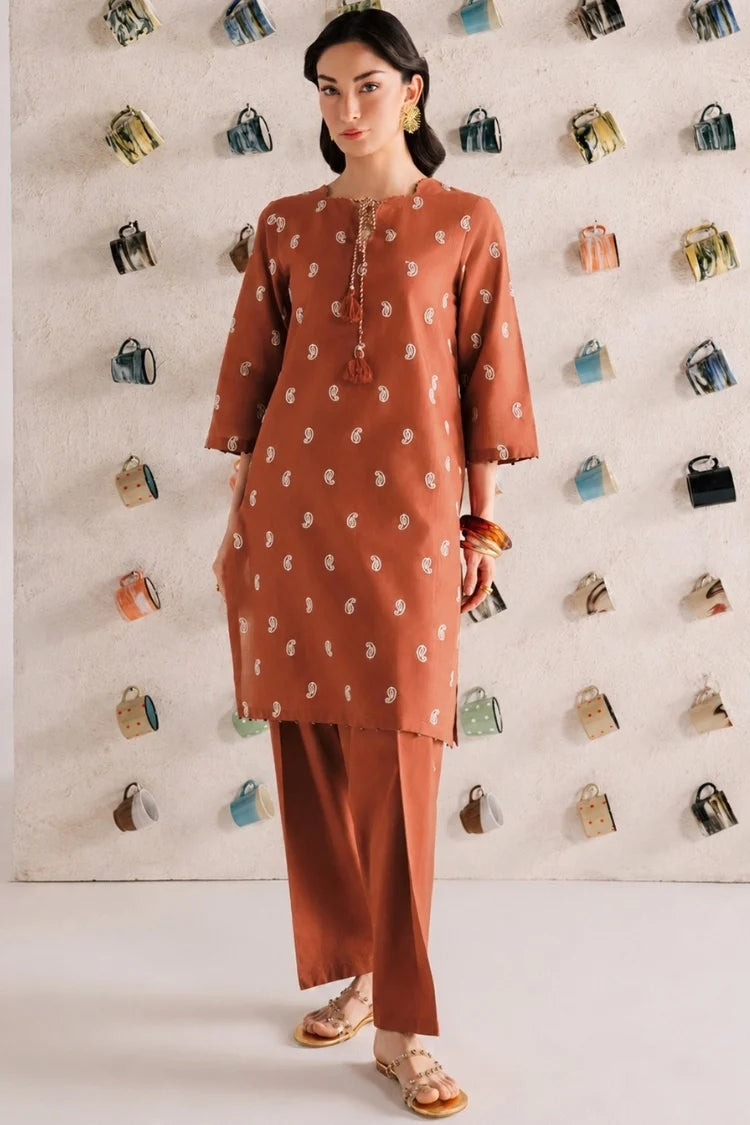 WINTER-2PIECE DHANAK EMBROIDERED SHIRT WITH DHANAK TROUSER-15104