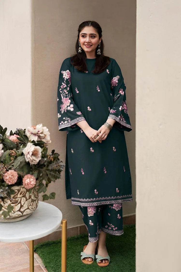 URGE-2PC LAWN EMBROIDERED SHIRT WITH EMB TROUSER-79