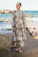 WINTER-3PC KARANDI PRINTED SHIRT WITH KARANDI PRINTED DUPATTA AND TROUSER-2571