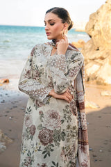 WINTER-3PC KARANDI PRINTED SHIRT WITH KARANDI PRINTED DUPATTA AND TROUSER-2571