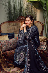 WINTER-3PC DHANAK EMBROIDERED SHIRT WITH DHANAK EMBROIDERED SHAWL AND TROUSER-5041