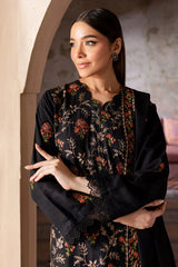 WINTER-3PC DHANAK EMBROIDERED SHIRT WITH DHANAK EMBROIDERED SHAWL & TROUSER-4227
