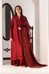 SUMMER- 3PC LAWN EMBROIDERED SHIRT WITH MONARK PRINTED DUPATTA AND TROUSER-3614