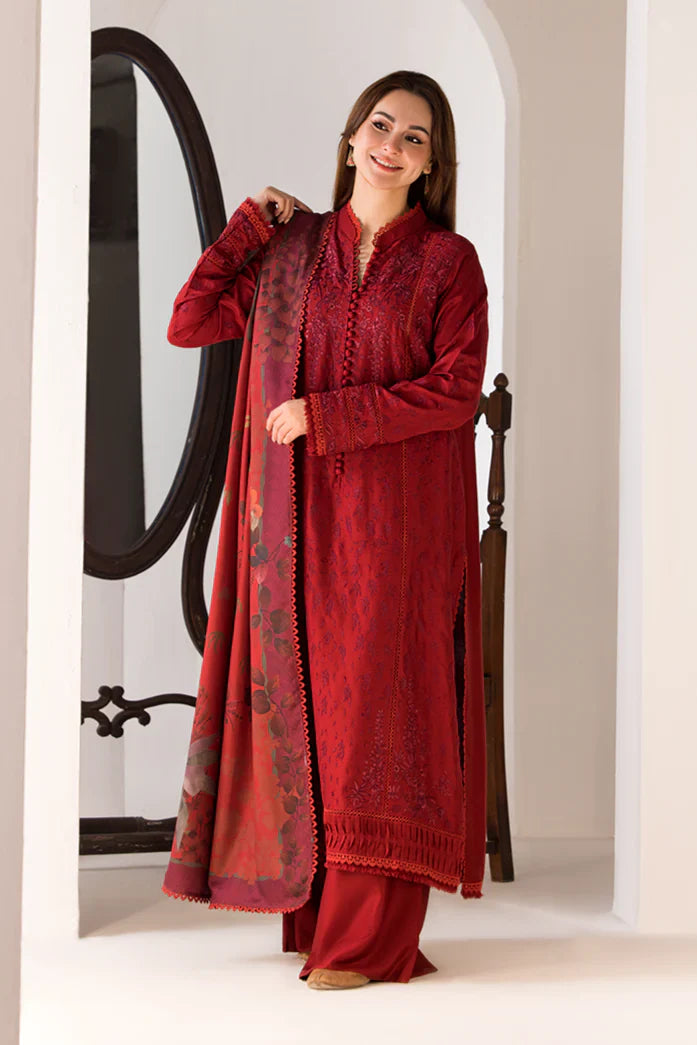 SUMMER- 3PC LAWN EMBROIDERED SHIRT WITH MONARK PRINTED DUPATTA AND TROUSER-3614