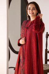 SUMMER- 3PC LAWN EMBROIDERED SHIRT WITH MONARK PRINTED DUPATTA AND TROUSER-3614
