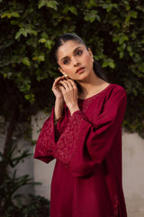 WINTER-2PIECE DHANAK EMBROIDERED SHIRT WITH DHANAK EMB TROUSER-15132